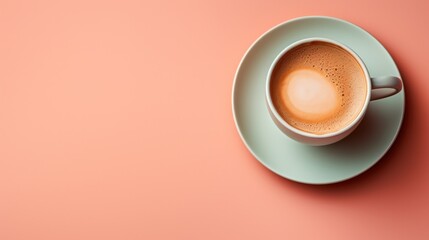 Sticker - cup of coffee in the style of minimalist backgrounds