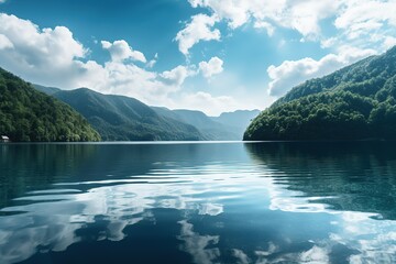 Sticker - lake in the mountains