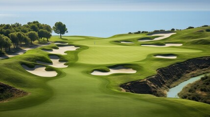 Wall Mural - golf course in the morning