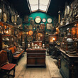Enormous antiques emporium with curios from different eras
