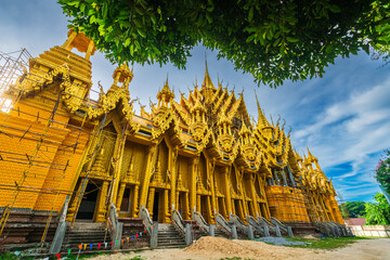 Wall Mural - The beautiful  Temple (Thai language:Wat Chan West) is a Buddhist temple (Thai language:Wat) It is a major tourist attraction Phitsanulok, Thailand.