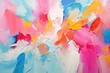 © Iftikhar alam - Abstract oil painting on canvas. Colorful brushstrokes of paint, Colorful modern artwork, abstract paint strokes, oil painting on canvas, AI Generated