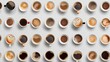 © Anna - a group of cups of coffee sitting on top of each other.  generative ai