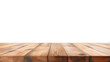 © Achira22 - Empty wooden table clipart for design for display product isolated on transparent background.