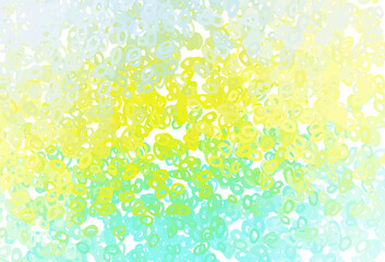  Light Green, Yellow vector template with circles.