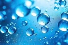 Beautiful Watery Glare Resembling Jewelry On A Blue Bubble Filled Background Perfect For Product Display And Artwork Design