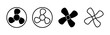 Fan icon vector. blower icon. propeller. ceiling