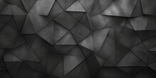 An Artistic Background Featuring An Abstract Arrangement Of Black Geometric Polygons, Creating A Sense Of Depth And Modernity Through Light And Shadow