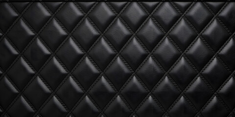  Sleek Black Diamond Pattern Leather Texture, a diamond pattern, offering a sense of depth and elegance suitable for high-end design
