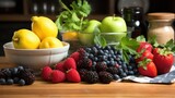 Fototapeta Kuchnia - Fruits on the table UHD wallpaper Stock Photographic Image