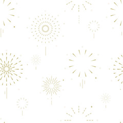 firework seamless pattern.Editable vector illustration for postcard,banner