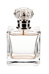 Wall Mural - An empty perfume bottle on a transparent white background