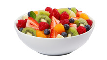 A Fruit Salad On A Transparent White Background