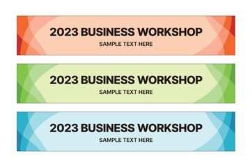 Wall Mural - this is a set of modern style business banner design templates for schools, companies, lectures, wor