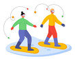 © Aleksey - People at snowboards vector concept