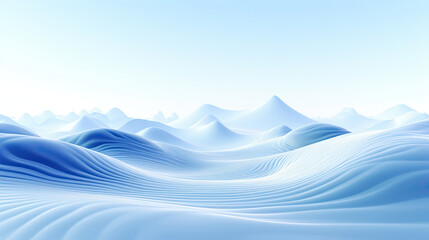 Wall Mural - Peaceful calm landscape in blue colors