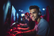 © Luc.Pro - Esports Gamer in Action: Enthusiastic Young Man Playing Competitive Video Game - Gaming Lifestyle, Esports Tournament, Professional Gamer, Online Streaming, Gaming Community, Entertainment