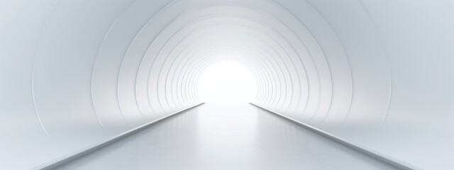 white background 3d room light abstract space technology tunnel stage floor. empty white future 3d n