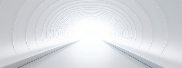 white background 3d room light abstract space technology tunnel stage floor. empty white future 3d n