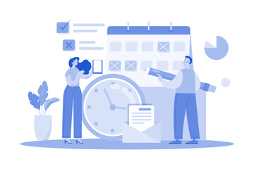 Wall Mural - people discuss to-do list office teamwork