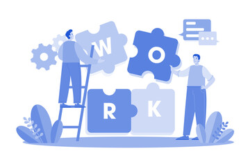 Wall Mural - business team standing hands together