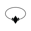 © haris - Necklace jewelry icon line design template isolated illustration