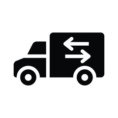 Canvas Print - Moving truck vector icon