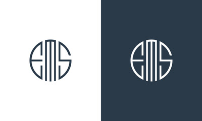 Wall Mural - collection of initials ems logo design vector