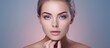 Beauty treatment for young women s skin including rejuvenation procedures like chemical peels offered by doctors in the field of clinical dermatology With copyspace for text