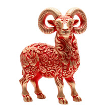 Year Of The Goat Object Isolated Png.