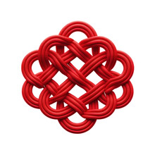 Chinese Knots Object Isolated Png.