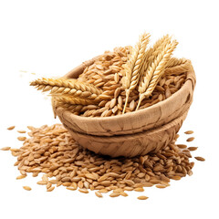 Wall Mural - Wheat grains on transparent background PNG