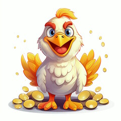 Wall Mural - Chicken with Egg - Professional Graphic Vector