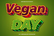 © Manuver - Vegan Food Editable Text Effect 3D Emboss Gradient Style