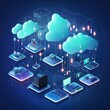 © itchaznong - Cloud computing transfer big data on internet. futuristic digital technology .Generative AI