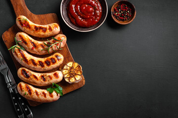 Wall Mural - Grilled sausages