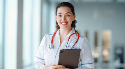 Wall Mural - young doctor in the hospital