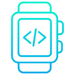 Wall Mural - Outline Gradient Smart watch icon