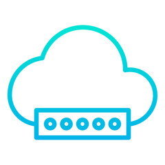 Poster - Outline Gradient Cloud Password icon