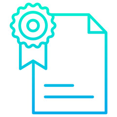 Poster - Outline Gradient Award document icon