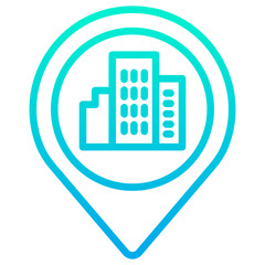 Sticker - Outline Gradient Heart Location icon