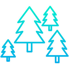 Poster - Outline Gradient Trees icon