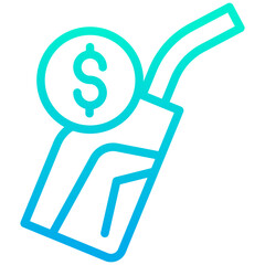 Sticker - Outline Gradient Petrol Oil Price icon