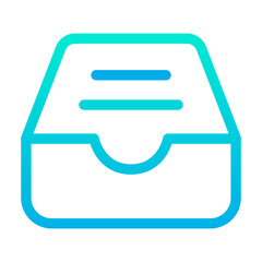 Poster - Outline Gradient Inbox icon