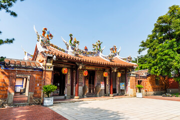 Wall Mural - Building view of the Dajia Wenchang Temple in Taichung, Taiwan. The temple worshiped Wenchang Dijun.