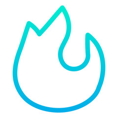 Poster - Outline Gradient Fire icon