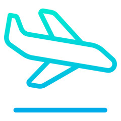 Poster - Outline Gradient Flight Arrival icon