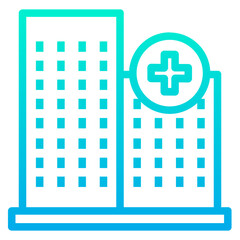 Poster - Outline Gradient Hospital icon