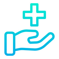 Poster - Outline Gradient Medical care icon