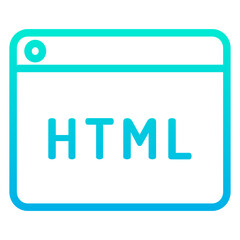 Outline Gradient Web Script icon